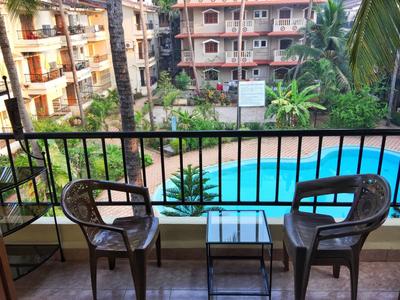 Balcony Image of 591 Sq.ft 1 BHK Apartment / Flat for rent in Calangute Goa for Rs. 35000