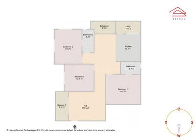 Image of 1575 Sq.ft 3 BHK Apartment / Flat for sale in Visalakshi Prakruthi by Visalakshi Housing Projects, Thanisandra, Bengaluru for Rs. 16650000