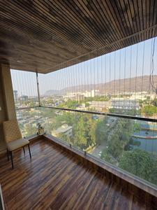 Balcony Image of 665 Sq.ft 1 BHK Apartment / Flat for rent in Parth Lakeview, Dighe Thane for Rs. 45000