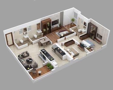 Image of 1400 Sq.ft 3 BHK Apartment / Flat for sale in Choice Goodwill Elements, Lohegaon, Pune for Rs. 8000000