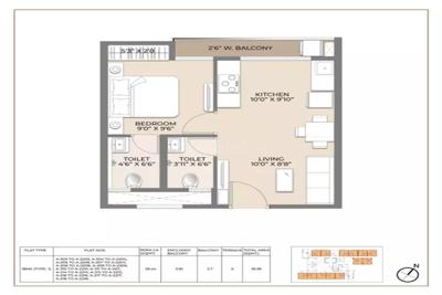 Image of 800 Sq.ft 2 BHK Apartment / Flat for sale in Squarefeet Y Square, Thane West, Thane for Rs. 8500000