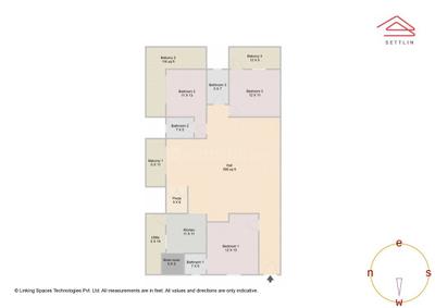 Image of 2722 Sq.ft 3 BHK Apartment / Flat for sale in Rajarajeshware Parasmani Regency by RAJARAJESHWARE BUILDDCON PVT LTD, Jayanagar, Bengaluru for Rs. 49000000