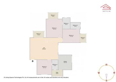 Image of 1900 Sq.ft 3 BHK Apartment / Flat for sale in Kadugodi, Bengaluru for Rs. 21500000