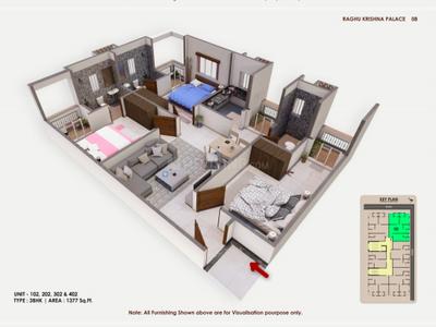 Image of 1377 Sq.ft 3 BHK Apartment / Flat for sale in Bilasi Town, Deoghar for Rs. 7100000