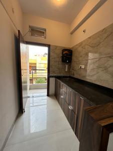 Kitchen Image of 500 Sq.ft 1 BHK Builder Floor for rent in Mahalakshmi Nagar Indore for Rs. 19000