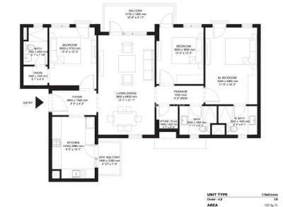 Image of 1296 Sq.ft 2 BHK Apartment / Flat for sale in Ireo The Corridors, Sector 67, Gurgaon for Rs. 20800000