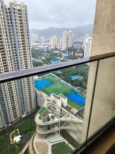 Balcony Image of 630 Sq.ft 2 BHK Apartment / Flat for rent in Ten X Habitat Raymond Realty Tower G, Thane West Thane for Rs. 43000