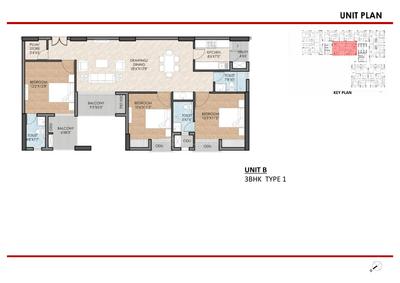 Image of 2111 Sq.ft 3 BHK Apartment / Flat for sale in Solitaire, Khandagiri, Bhubaneswar for Rs. 17438400