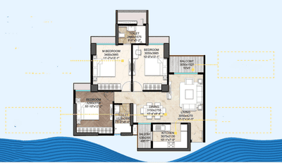 Image of 1488 Sq.ft 3 BHK Apartment / Flat for sale in Patapur, Cuttack for Rs. 8600000
