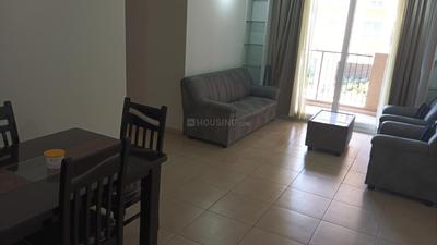 Living Room Image of 650 Sq.ft 1 BHK Apartment / Flat for rent in Bhartiya Nikoo Homes Phase 2, Thanisandra Bengaluru for Rs. 27000