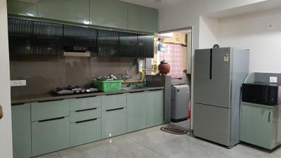 Kitchen Image of 1500 Sq.ft 3 BHK Apartment / Flat for sale in Saanidhya Aavkar Amore, Sargasan Gandhinagar for Rs. 10000000
