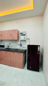 Kitchen Image of 650 Sq.ft 1 BHK Builder Floor for rent in Vijay Nagar Indore for Rs. 19500