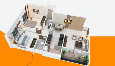 Image of 1077 Sq.ft 2 BHK Apartment / Flat for sale in Kondhwa, Pune for Rs. 9500000