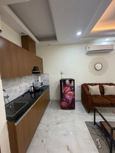 Kitchen Image of 1300 Sq.ft 1 BHK Builder Floor for rent in Sector 55 Gurgaon for Rs. 44000