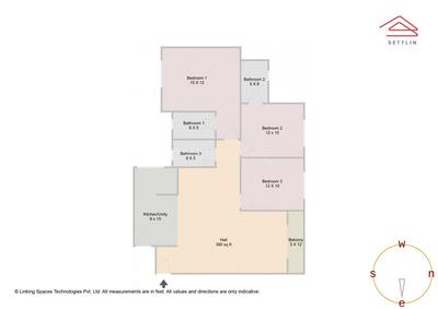 Image of 1655 Sq.ft 3 BHK Apartment / Flat for sale in Vario Homes by Karle Homes Pvt Ltd, Nagavara, Bengaluru for Rs. 32700000