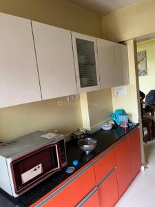Kitchen Image of 420 Sq.ft 1 BHK Apartment / Flat for rent in Unnati Woods Phase 7, Kasarvadavali Thane for Rs. 24600