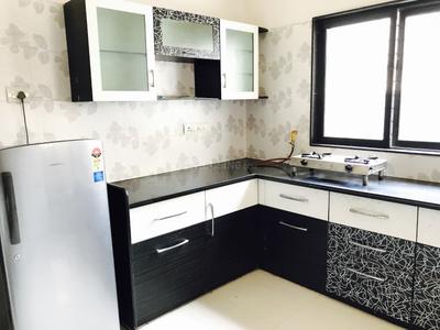 Kitchen Image of 1200 Sq.ft 1 BHK Apartment / Flat for rent in Shyamal Ahmedabad for Rs. 30000
