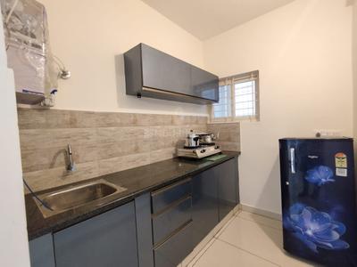 Kitchen Image of 550 Sq.ft 1 BHK Apartment / Flat for rent in Nagavara Bengaluru for Rs. 25000