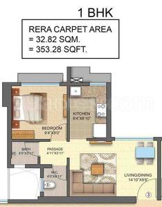 Image of 350 Sq.ft 1 BHK Apartment / Flat for sale in Runwal Avenue, Kanjurmarg East, Mumbai for Rs. 7600000