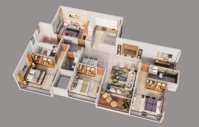 Image of 1437 Sq.ft 3 BHK Apartment / Flat for sale in Merlin Ventana, Baner, Pune for Rs. 14900000