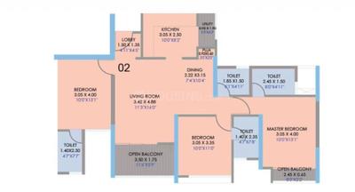 Image of 1414 Sq.ft 3 BHK Apartment / Flat for sale in F Premium, Tathawade, Pune for Rs. 12000000