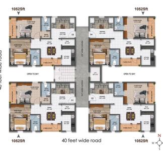 Image of 1052 Sq.ft 2 BHK Apartment / Flat for sale in Sri Vaibhava Harmony, Gajuwaka, Visakhapatnam for Rs. 2949000