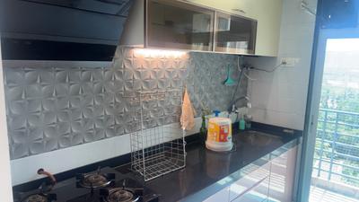 Kitchen Image of 675 Sq.ft 1 BHK Apartment / Flat for rent in Om Paraiso, Mothi Desai Gaon Thane for Rs. 22000