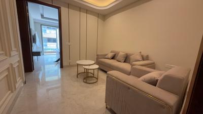 Living Room Image of 600 Sq.ft 1 BHK Builder Floor for rent in Sector 57 Gurgaon for Rs. 40000