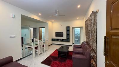 Living Room Image of 1200 Sq.ft 2 BHK Apartment / Flat for rent in Thanisandra Bengaluru for Rs. 40000