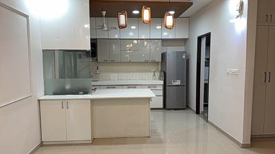 Kitchen Image of 1350 Sq.ft 2.5 BHK Apartment / Flat for rent in Adani The Meadows, Shantigram Ahmedabad for Rs. 38000