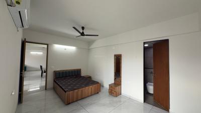 Bedroom Image of 1450 Sq.ft 3 BHK Apartment / Flat for sale in Swara Crystal, Sargasan Gandhinagar for Rs. 11000000
