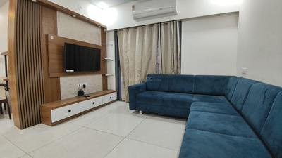 Living Room Image of 1500 Sq.ft 3 BHK Apartment / Flat for rent in Adani Amogha, Shantigram Ahmedabad for Rs. 55000