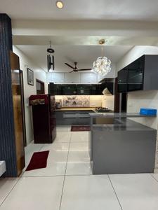Kitchen Image of 2150 Sq.ft 3 BHK Apartment / Flat for rent in Darshanam Club Life, Undera Vadodara for Rs. 45000