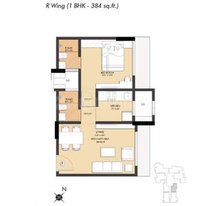 Image of 550 Sq.ft 1 BHK Apartment / Flat for sale in Malad West, Mumbai for Rs. 7650000