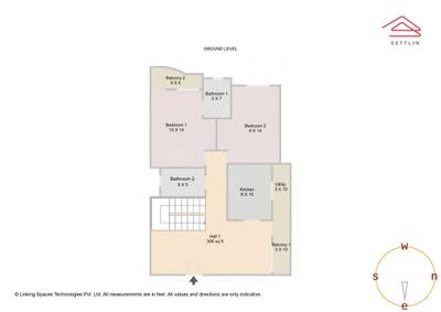 Image of 1780 Sq.ft 3 BHK Apartment / Flat for sale in K R Puram, Bengaluru for Rs. 8900000