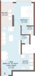 Image of 521 Sq.ft 1 BHK Apartment / Flat for sale in Chembur, Mumbai for Rs. 9200000