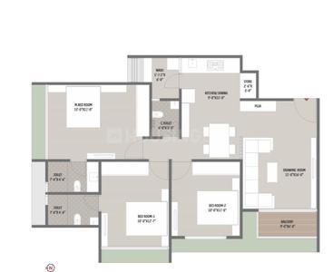Image of 1760 Sq.ft 3 BHK Apartment / Flat for sale in South Bopal, Ahmedabad for Rs. 8500000