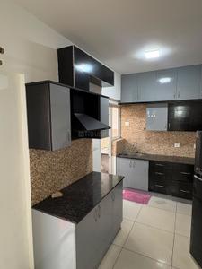 Kitchen Image of 1215 Sq.ft 3 BHK Apartment / Flat for rent in Zen Indraprastha by Pratham, Mahalakshmi Layout Bengaluru for Rs. 65000
