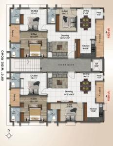 Image of 1525 Sq.ft 3 BHK Apartment / Flat for sale in Pothinamallayya Palem, Visakhapatnam for Rs. 8845000