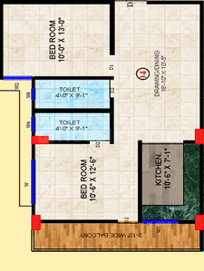 Image of 1036 Sq.ft 2 BHK Apartment / Flat for sale in Chhoti Pahari, Patna for Rs. 5800000