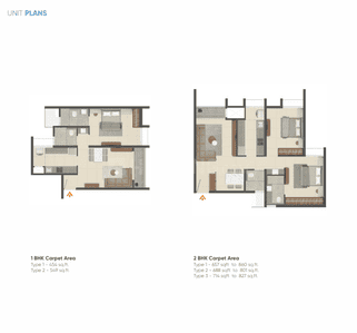 Image of 767 Sq.ft 1 RK Apartment / Flat for sale in Rohan Adira, Thane West, Thane for Rs. 11400000