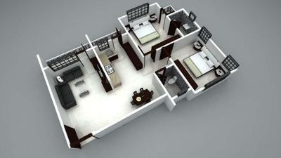 Image of 1147 Sq.ft 2 BHK Apartment / Flat for sale in Gallops Developers Mayfair Meridian, Diwalipura, Vadodara for Rs. 4900000