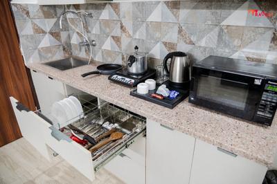 Kitchen Image of 700 Sq.ft 1 BHK Builder Floor for rent in Sector 54 Gurgaon for Rs. 64000
