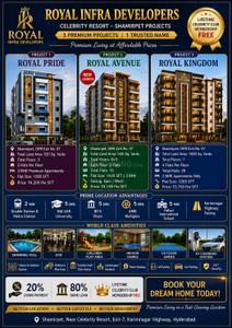 Image of 1445 Sq.ft 3 BHK Apartment / Flat for sale in Shamirpet, Hyderabad for Rs. 5100000