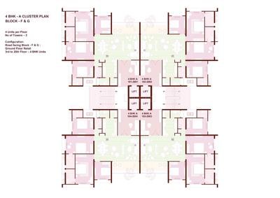 Image of 3545 Sq.ft 4 BHK Apartment / Flat for sale in Bopal, Ahmedabad for Rs. 18965000