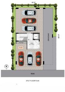 Floor Plan Image of 1000 Sq.ft 2 BHK Apartment / Flat for sale in Valasaravakkam Chennai for Rs. 10700000