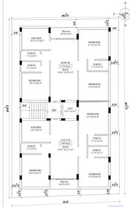Floor Plan Image of 1154 Sq.ft 3 BHK Apartment / Flat for sale in Ullagaram Chennai for Rs. 11540000
