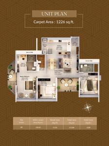 Image of 1256 Sq.ft 2 BHK Apartment / Flat for sale in Harivishva Skyfinia Phase 1, Pimpri, Pune for Rs. 9500000