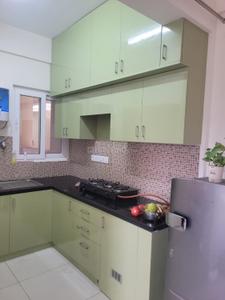 Kitchen Image of 600 Sq.ft 1 BHK Apartment / Flat for rent in Olympia Opaline, Navalur Chennai for Rs. 27000