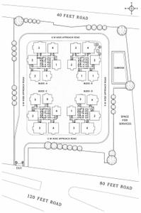 Image of 1920 Sq.ft 3 BHK Apartment / Flat for sale in The Sky 49 By Ananda Prosper, Osman Nagar, Hyderabad for Rs. 12400000